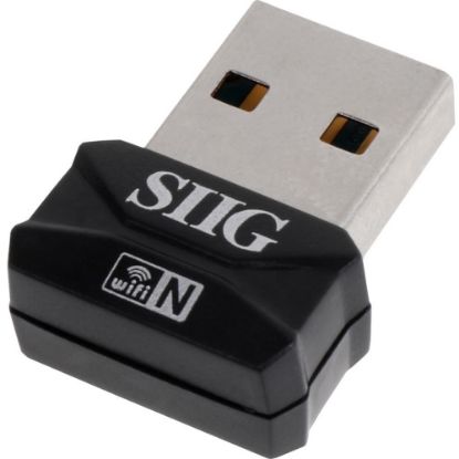 Picture of SIIG IEEE 802.11n Wi-Fi Adapter for Desktop Computer/Notebook - Mini USB - 150 Mbit/s - 2.40 GHz ISM - External