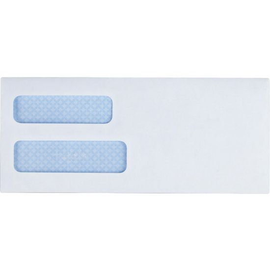 Picture of Business Source No. 8-5/8 Business Check Envelopes - Double Window - #8 5/8 - 8 5/8in Width x 3 5/8in Length - 24 lb - Gummed - Wove - 500 / Box - White