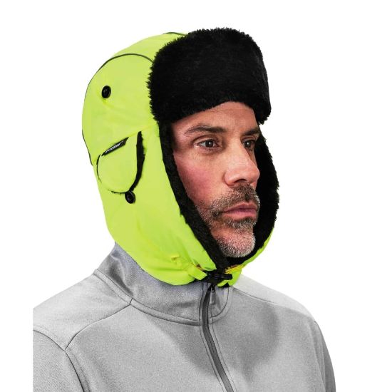 Picture of Ergodyne N-Ferno 6802 Nylon Classic Trapper Hat, Large/X-Large, Lime