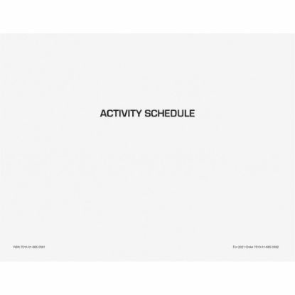 Picture of Unicor Flip Style Activity Schedule Calendar - Monthly - 2025 - 2025 - 2 Month Single Page Layout - Saddle Stitch - White - Flip Style, Task List, Ruled Daily Block, Notes Section, Stitched - 10 / Pack