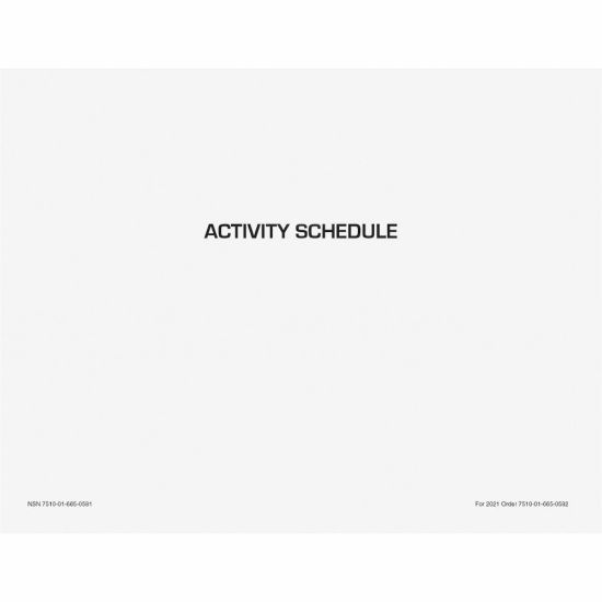 Picture of Unicor Flip Style Activity Schedule Calendar - Monthly - 2025 - 2025 - 2 Month Single Page Layout - Saddle Stitch - White - Flip Style, Task List, Ruled Daily Block, Notes Section, Stitched - 10 / Pack