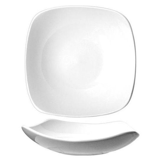 Picture of International Tableware Quad Square Fine Porcelain Soup Plates, 16 Oz, White, Set Of 24 Plates