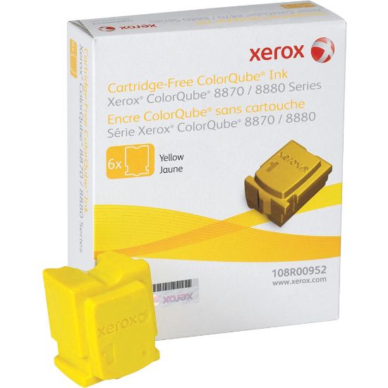 Picture of Xerox 8870 ColorQube Yellow Solid Ink, Pack Of 6, 108R00952