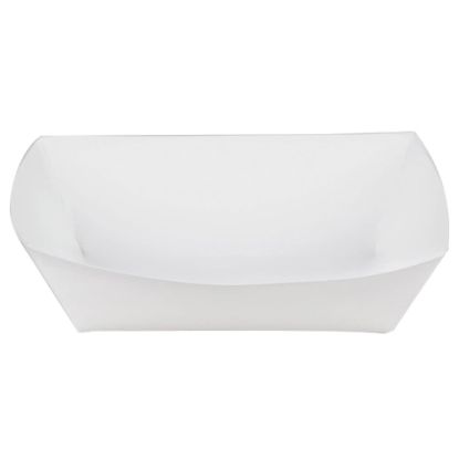 Picture of Pactiv Dual Ovenable Paperboard Trays, 5 1/16in x 7 13/16in, White/Brown, Pack Of 500