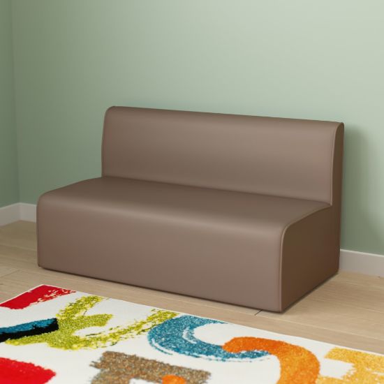 Picture of Flash Furniture Bright Beginnings Commercial-Grade Modular Classroom 2-Seater Sofa, Neutral