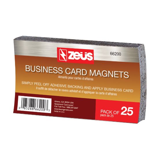 Picture of Baumgartens Business Card Magnets, 2in x 3 1/2in, Black, Pack Of 25