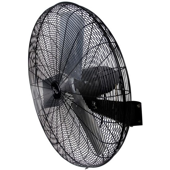 Picture of Vie Air 30in Tilting Heavy-Duty Wall-Mountable Pedestal Fan, Black