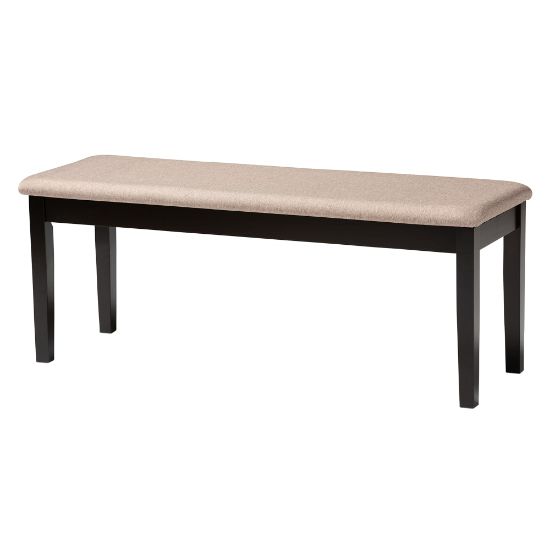 Picture of Baxton Studio Teresa Dining Bench, Dark Brown/Sand