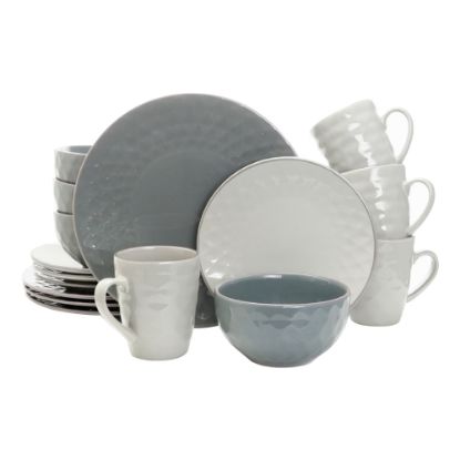 Picture of Elama 16-Piece Stoneware Dinnerware Set, Tahitian Pearl