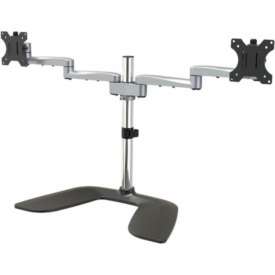 Picture of StarTech.com Dual Monitor Stand - Articulating Arms - Height Adjustable - For VESA Mount Monitors up to 32 - Steel/Aluminum - Black, Silver