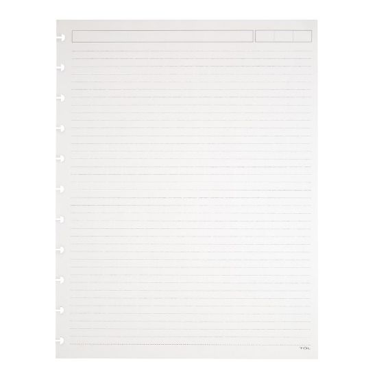 Picture of TUL Discbound Refill Pages, 8-1/2in x 11in, Narrow Ruled, Letter Size, 50 Sheets, White