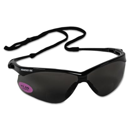 Picture of Jackson Safety V60 Nemesis RX Safety Eyewear, Black Frame Smoke Lens, +1.5 Diopter