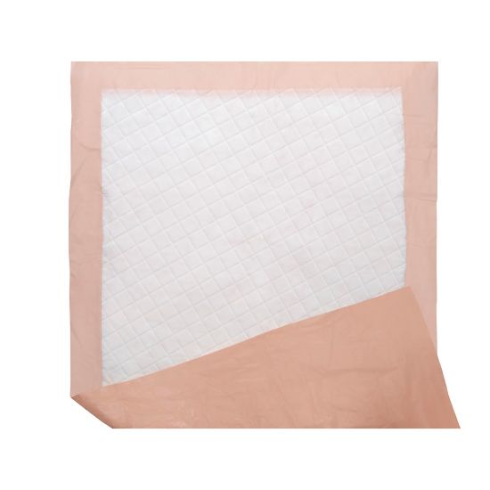 Picture of Protection Plus Polymer Disposable Underpads, 27in x 70in, Peach, 5 Per Bag, Case Of 15 Bags