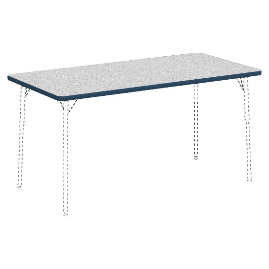 Picture of Lorell Classroom Rectangular Activity Table Top, 60inW x 30inD, Gray Nebula/Navy