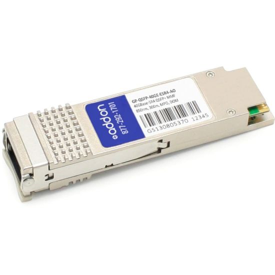 Picture of AddOn Dell Force10 GP-QSFP-40GE-ESR4 Compatible TAA Compliant 40GBase-SR4 QSFP+ Transceiver (MMF, 850nm, 300m, MPO, DOM) - 100% compatible and guaranteed to work