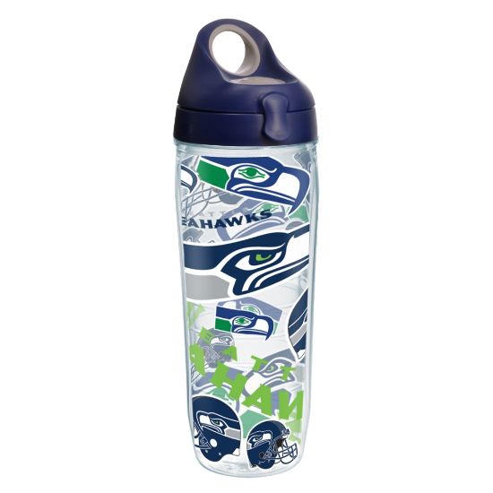 Picture of Tervis NFL All-Over Water Bottle With Lid, 24 Oz, Seattle Seahawks