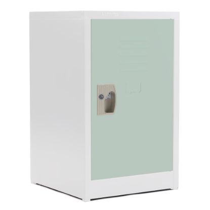 Picture of Alpine AdirOffice 1-Tier Steel Lockers, 24inH x 15inW x 15inD, Misty Green, Pack Of 4 Lockers