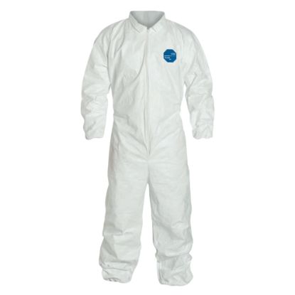 Picture of DuPont Tyvek Coveralls With Elastic Wrists And Ankles, 2X, White, Pack Of 25 Coveralls