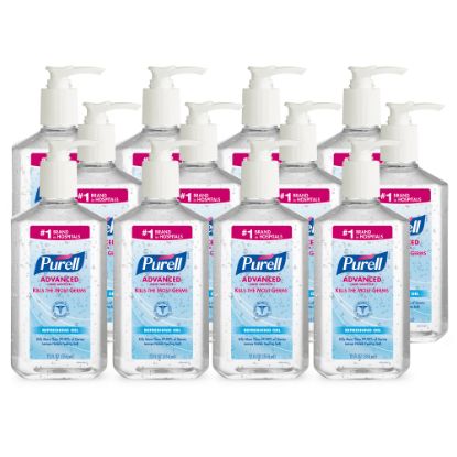 Picture of Purell Instant Hand Sanitizer, 12 Oz. Pump Bottles, Case Of 12