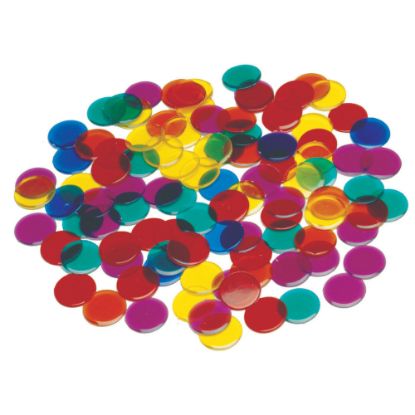 Picture of Learning Advantage Transparent Counters, 3/4in, Assorted Colors, Grades K-8, Set Of 1,000 Counters