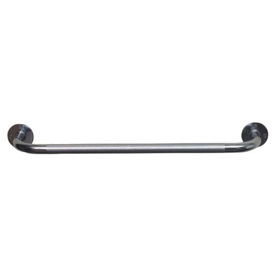 Picture of DMI Steel Knurled Grab Bar, 24inH x 2inW x 3inD, Silver