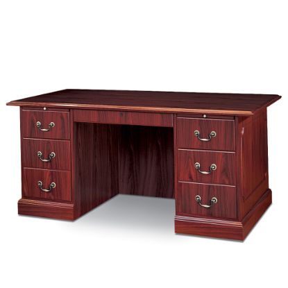 Picture of HON 94000 60inW Double-Pedestal Computer Desk, Mahogany