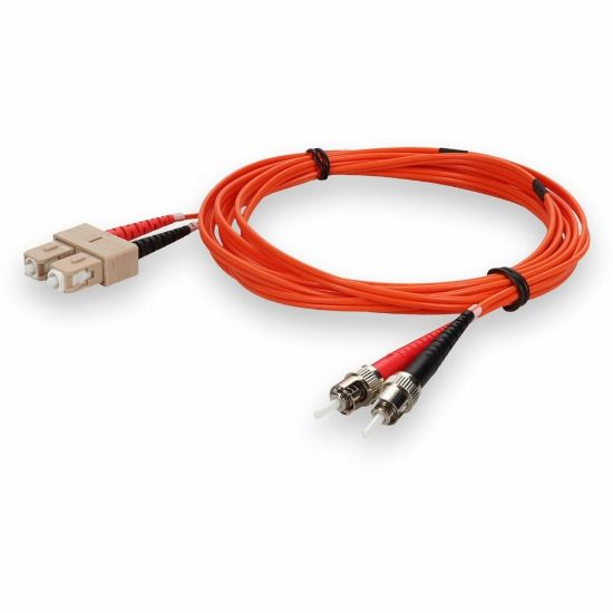 Picture of AddOn 4m SC to ST OM1 Orange Patch Cable - Patch cable - SC/UPC multi-mode (M) to ST/UPC multi-mode (M) - 4 m - fiber optic - duplex - 62.5 / 125 micron - OM1 - halogen-free - orange