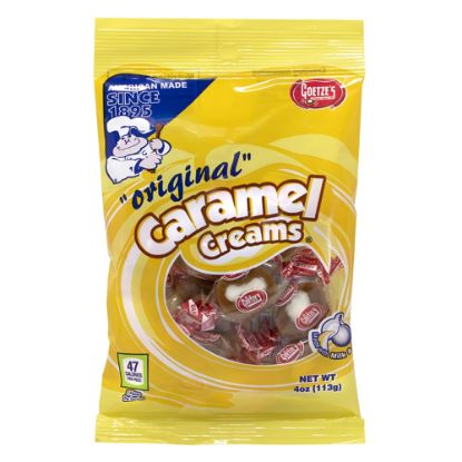 Picture of Goetzes Caramel Cream Cow Tales, Original, 4 Oz Pouches, Box Of 12