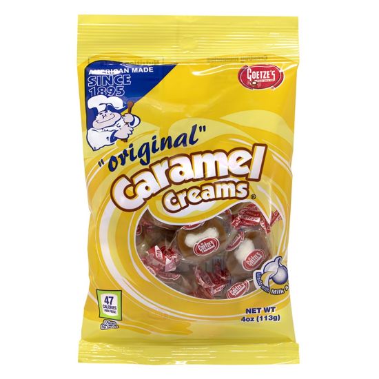 Picture of Goetzes Caramel Cream Cow Tales, Original, 4 Oz Pouches, Box Of 12