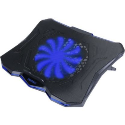 Picture of Enhance Cryogen 5 Laptop Cooling Pad (Blue) - Upto 17in Screen Size Notebook Support - 1 Fan(s) - 800 rpm - 471.3 gal/min - Metal Mesh