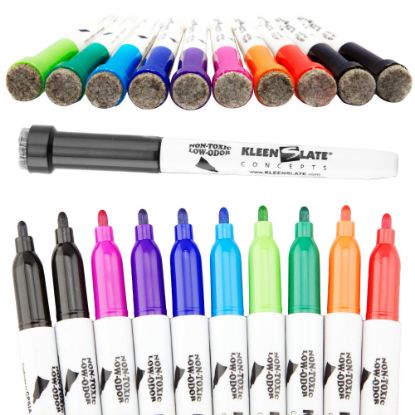 Picture of KleenSlate Assorted Small Dry Erase Markers with Erasers