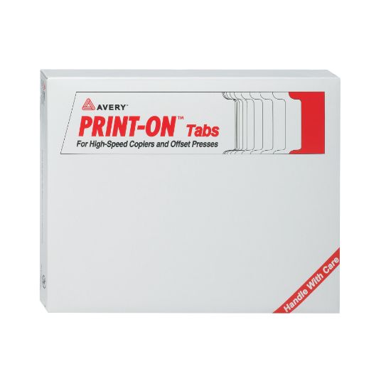 Picture of Avery 30% Recycled 3-Hole-Punched Copier Tabs, White, 5 Tabs Per Set, Box Of 30 Sets