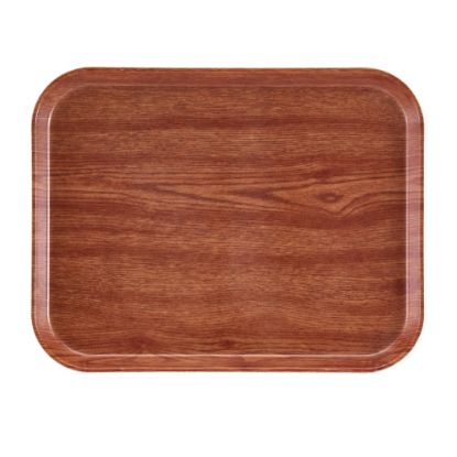 Picture of Cambro Camtray Rectangular Serving Trays, 14in x 18in, Country Oak, Pack Of 12 Trays