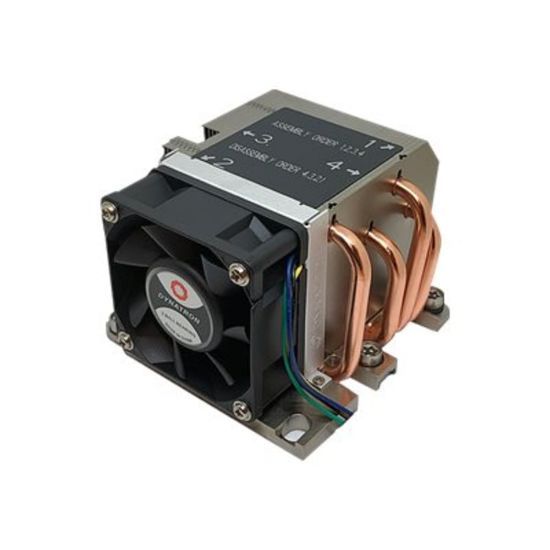 Picture of Dynatron B13 Cooling Fan/Heatsink - 2.36in Maximum Fan Diameter - 1 x Fan(s) - 303.7 gal/min Maximum Airflow - 7000 rpm - Air Cooler - Dual Ball Bearing - Pin1- (-), Pin2- (+), Pin3- (Techometer/Signal output), Pin4- (PWM)