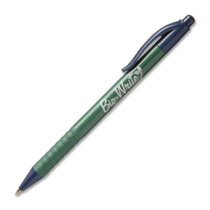 Picture of SKILCRAFT Bio-Write Retractable Pens, Medium Point, Blue Ink, Pack Of 12 (AbilityOne 7520-01-578-9303)