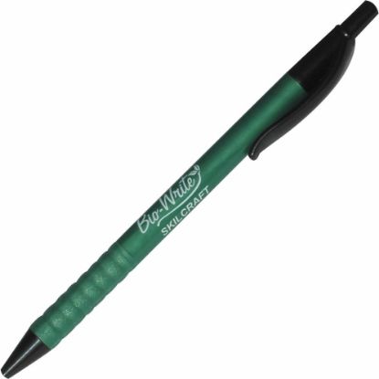 Picture of SKILCRAFT Bio-Write Retractable Pens, Fine Point, Black Ink, Pack Of 12 (AbilityOne 7520-01-578-9304)