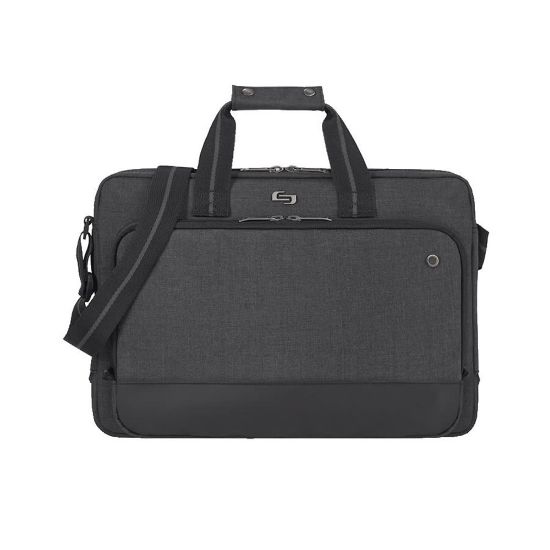 Picture of Solo New York Astor Slim Brief With 15.6in Laptop Pocket, Gray