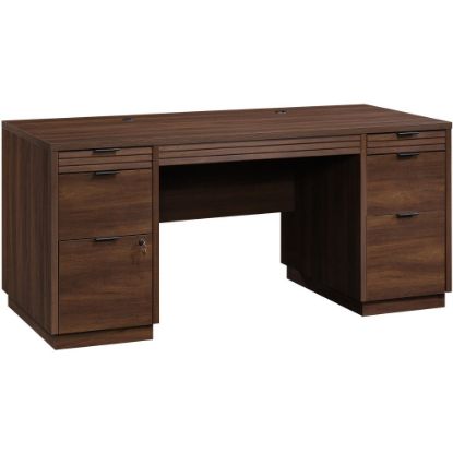 Picture of Sauder Englewood 66inW Executive Computer Desk, Spiced Mahogany