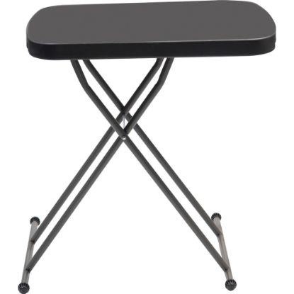 Picture of AbilityOne Blow-Molded Adjustable Folding Table, 28inH x 26inW x 18inD, Platinum Gray/Gray