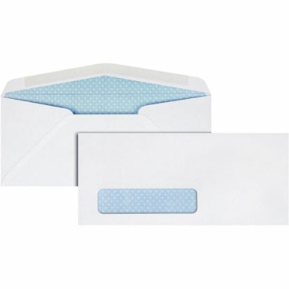 Picture of Quality Park #10 Single Window Envelopes, Bottom Left, Gummed Seal, White, Box Of 500