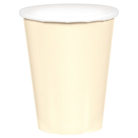 Picture of Amscan 68015 Solid Paper Cups, 9 Oz, Vanilla Creme, 20 Cups Per Pack, Case Of 6 Packs