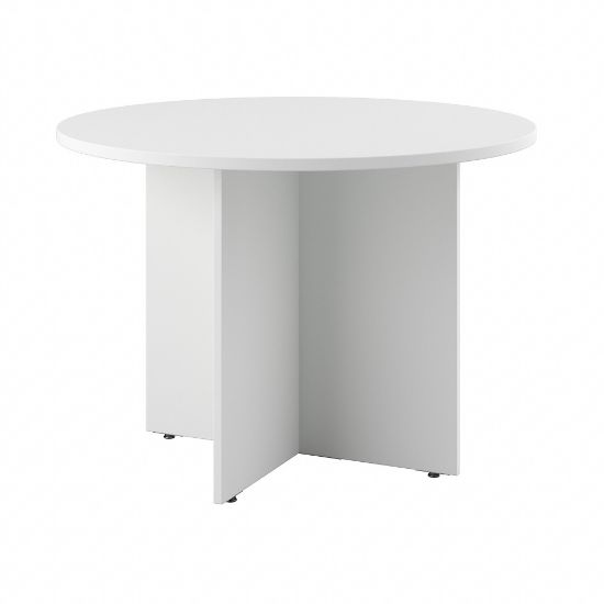 Picture of Bush Business Furniture 42in Round Conference Table, White, Standard Delivery