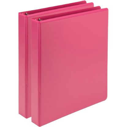 Picture of Samsill Presentation View 3-Ring Binder, 1in Round Rings, Berry, Pack Of 2