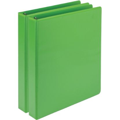 Picture of Samsill Presentation View 3-Ring Binder, 1in Round Rings, Lime, Pack Of 2