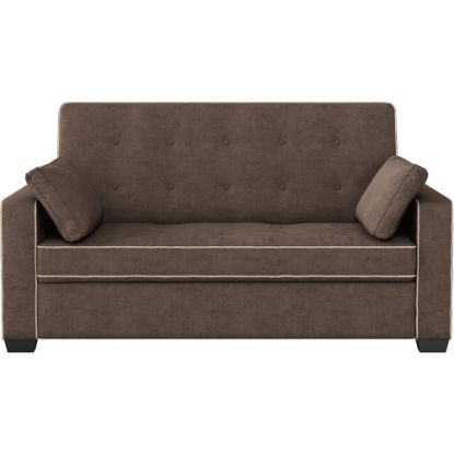 Picture of Lifestyle Solutions Serta Andrew Convertible Sofa, Full Size, 38-3/5inH x 66-1/2inW x 37-3/5inD, Java