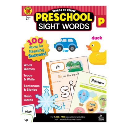 Picture of Brighter Child Words To Know Workbook, Sight Words, Preschool