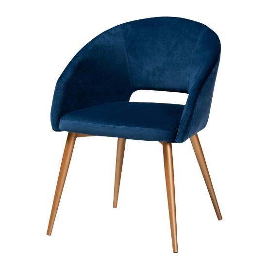 Picture of Baxton Studio 10511 Glam Dining Chair, Navy Blue