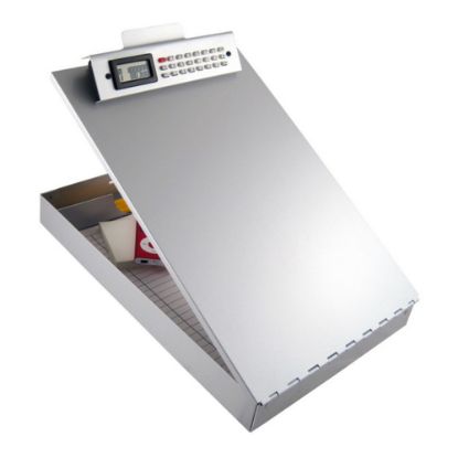 Picture of Saunders Redi Rite Form Holder With Calculator, 8 1/2in x 12in, 89% Recycled, Silver