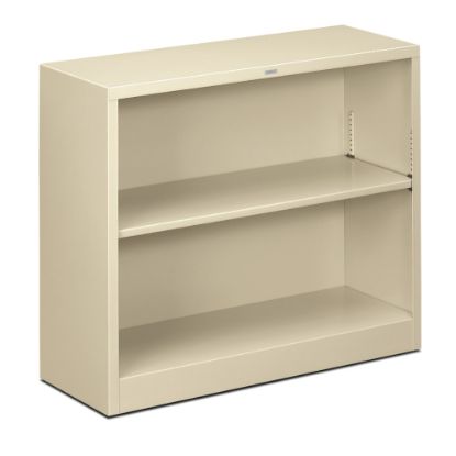 Picture of HON Brigade Steel Bookcase, 2 Shelves, Putty