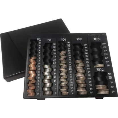 Picture of Nadex Coins Coin Handling Tray (Black) - Coin Tray6 Coin Compartment(s) - Black